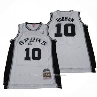 Maillot San Antonio Spurs Dennis Rodman #10 Mitchell & Ness 1983-84 blanc